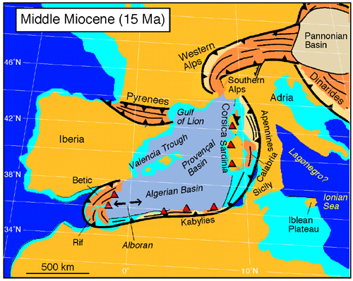 Middle Miocene reconstruction