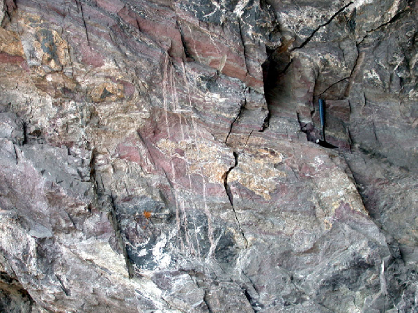 Piemontite- and braunite-rich quartzites