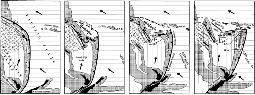 Deformation pattern in the old Melanesian arc