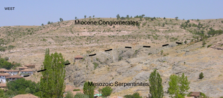 Miocene angular unconformity
