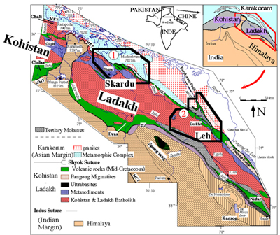 Geological sketch map of the NW Himalaya-Karakoram region