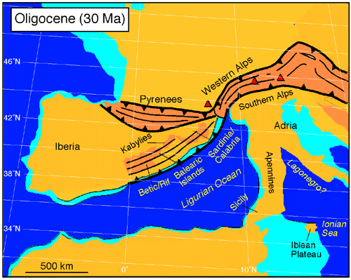 Oligocene reconstruction