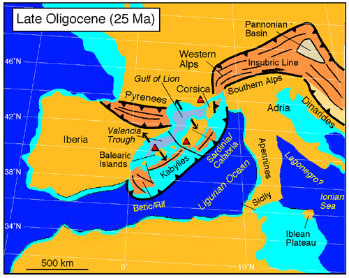 Late Oligocene reconstruction