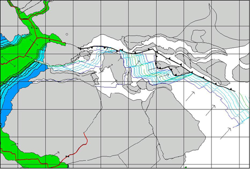 Reconstruction at 83.5 Ma (Santonian-Campanian boundary)