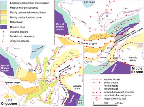 Middle Eocene and Late Oligocene