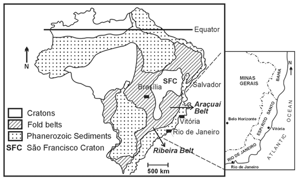 Location map modified after Almeida et al., 1973.
