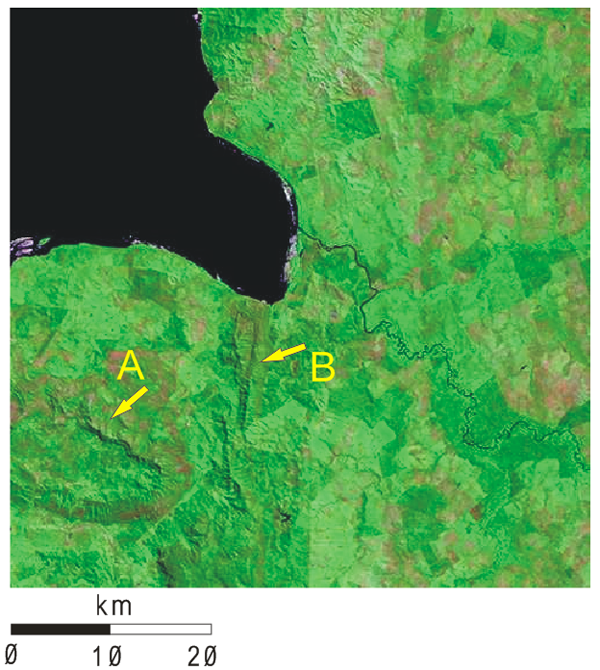 Landsat TM image of the Xambioá dome area