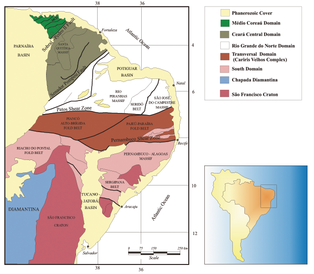 General geologic map for NE Brazil