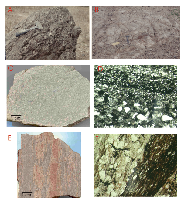 Textural features of the rocks of Saquinho Volcanic Sequence