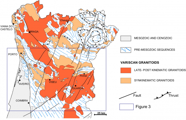 Distribution of Variscan granitoids