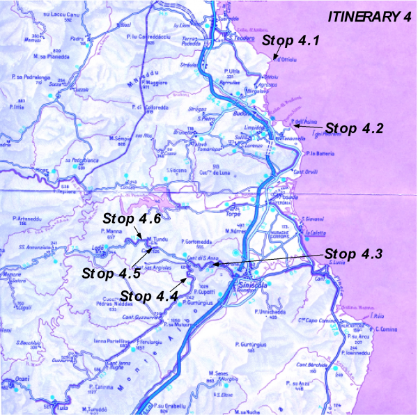 Stops of the Itinerary 4 in the Baronie region