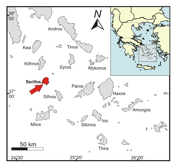 Location of Serifos