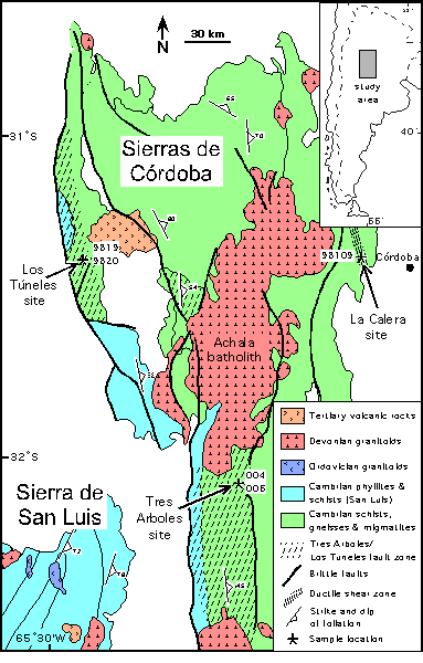 Simplified geologic map
