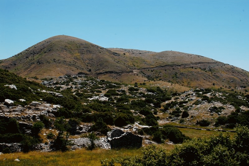 View of the St. Elijah klippe from the west.