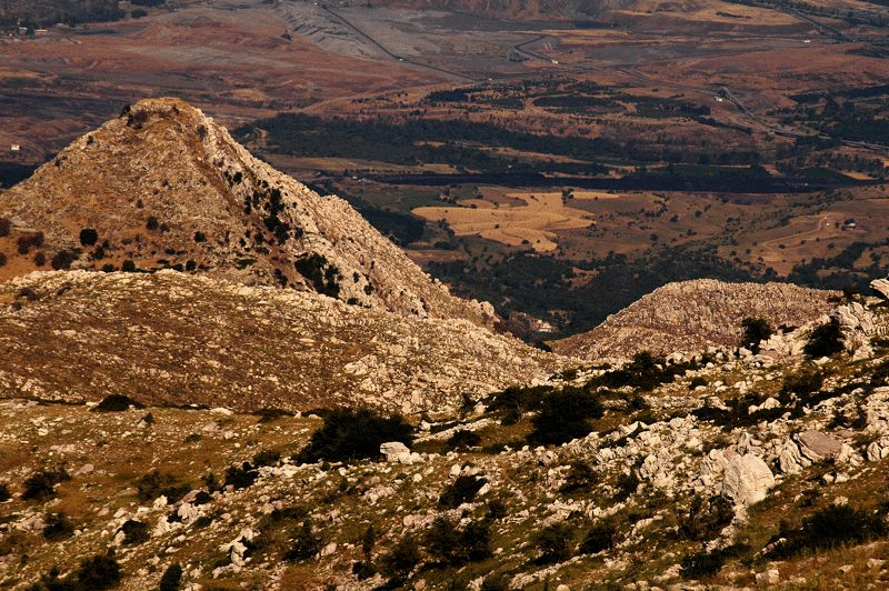 View of peak on which St. George Chapel is located.