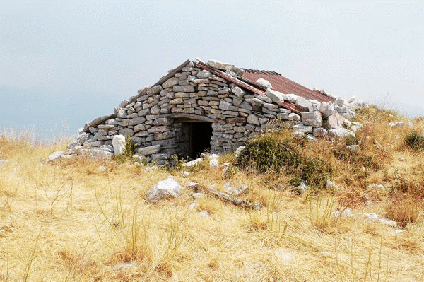 View of peak on which St. George Chapel is located.