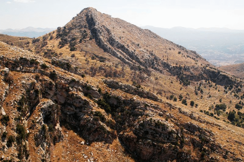 View of Three Gorges anticline and St. George’s spire