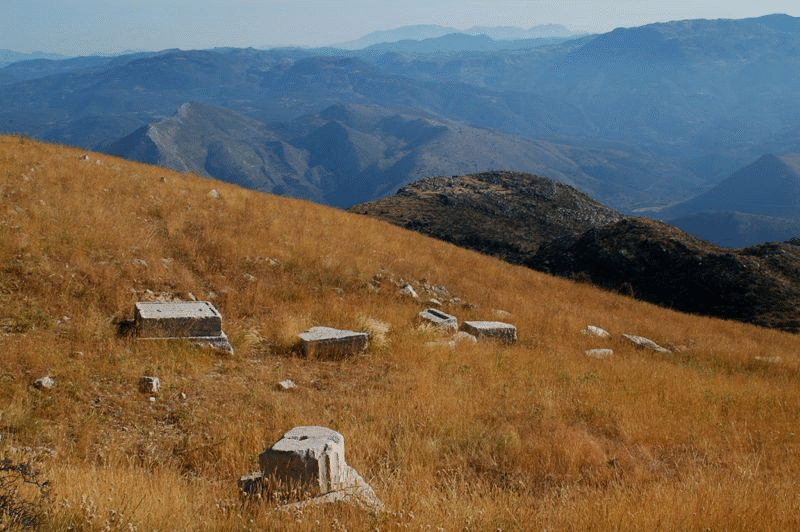 Column bases at top of Agios Elias.