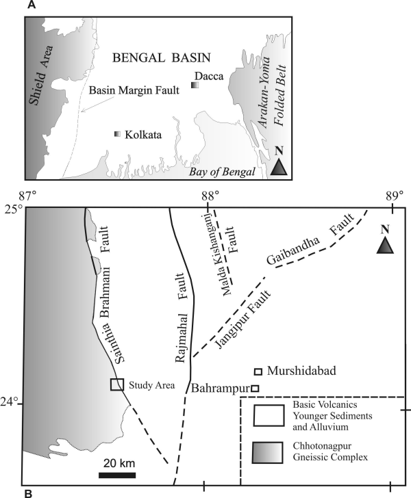 Bengal Basin with Basin Margin fault