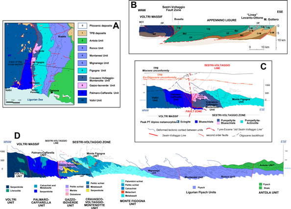 Main tectono-metamorphic units.