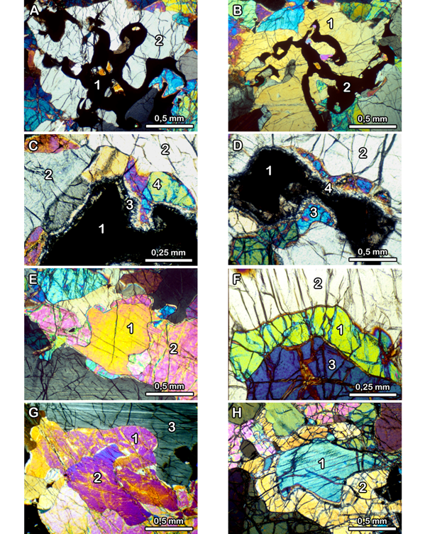 Representative micro-textures of lithospheric spinel lherzolites and reactive spinel harzburgites.