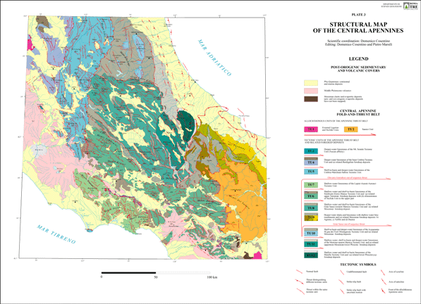 Structural Map of the Central Apennines