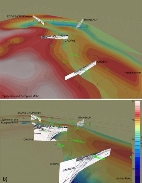 Isobaths, 50-m contour intervals, of the top of carbonates in the