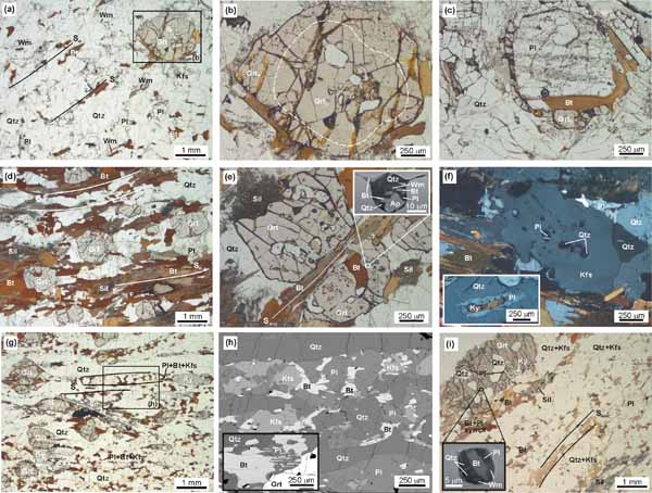 Representative microstructures of the structurally upper IMS anatectic metapelitic samples and of lower HHC “Barun-type” gneiss