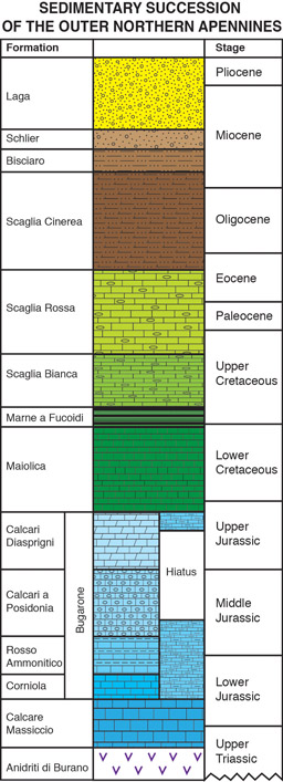 Jurassic stratigraphy of the Umbria-Marche pelagic domain.