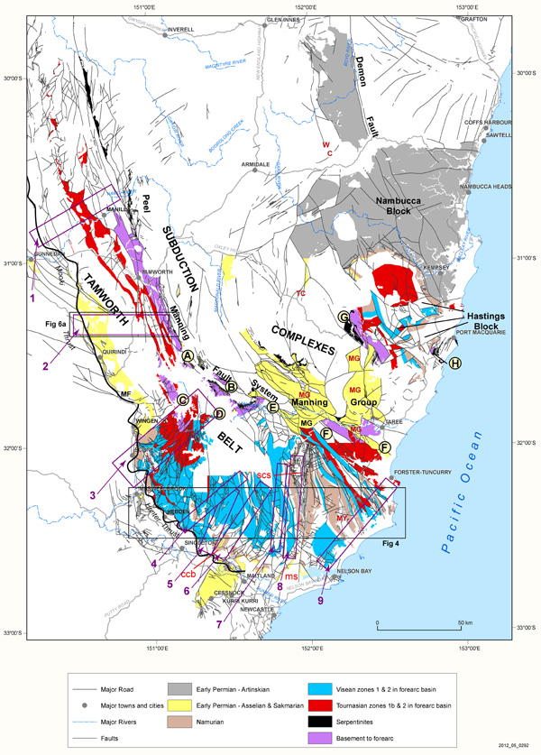 Chronostratigraphic elements of the forearc basin