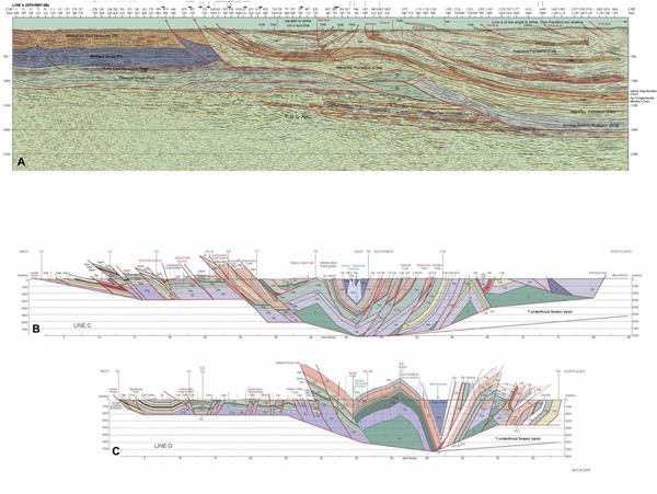 Cross sections through southern Tamworth belt