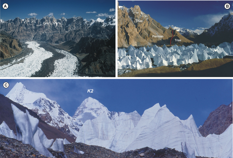 The Shaksgam Dolomites, the Gasherbrum pinnacles and the K2 pyramid