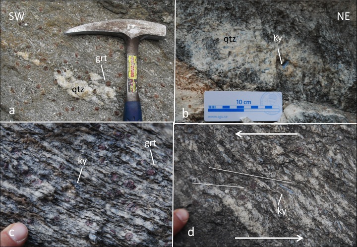 Biotite- muscovite -kyanite-garnet bearing schist and gneiss