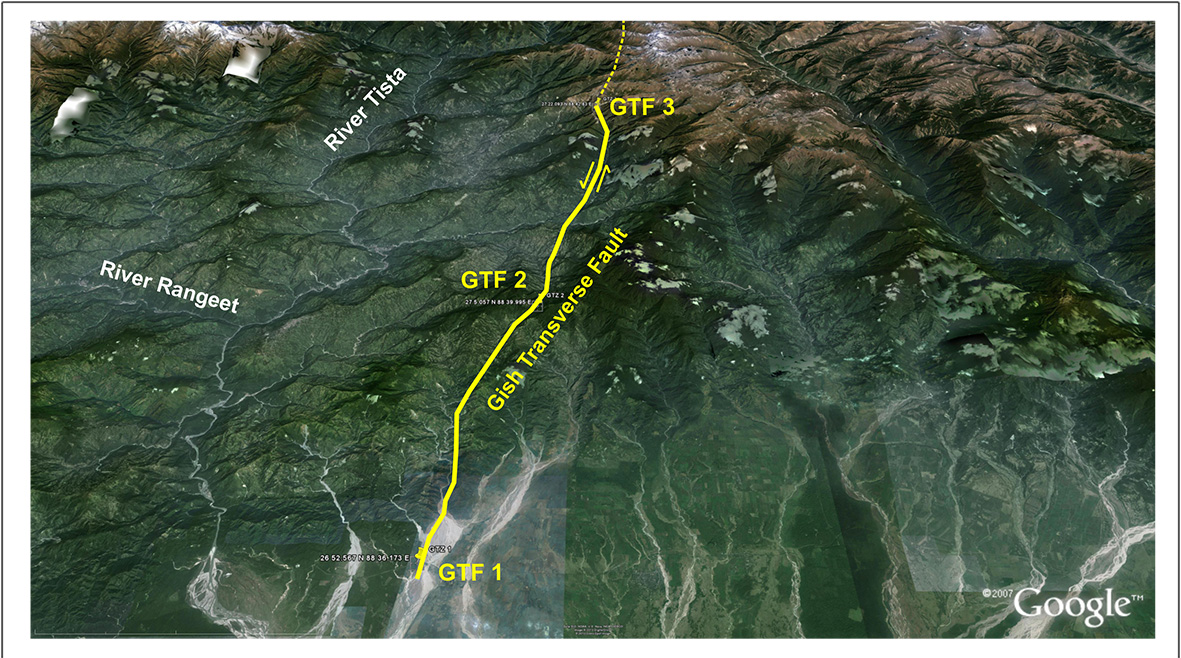 The location of the Gish Transverse Fault