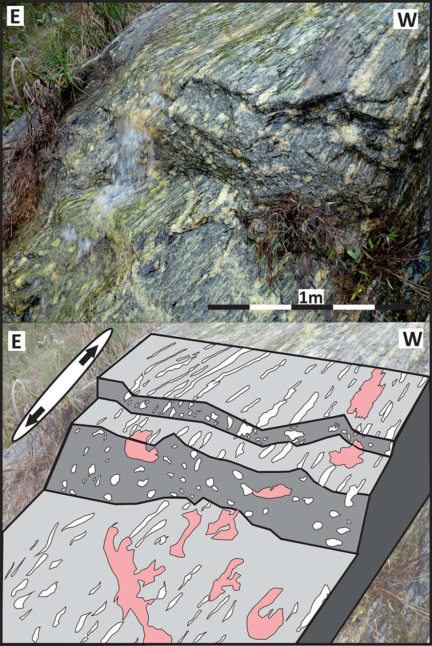 Deformed L-tectonite Lingtse gneiss