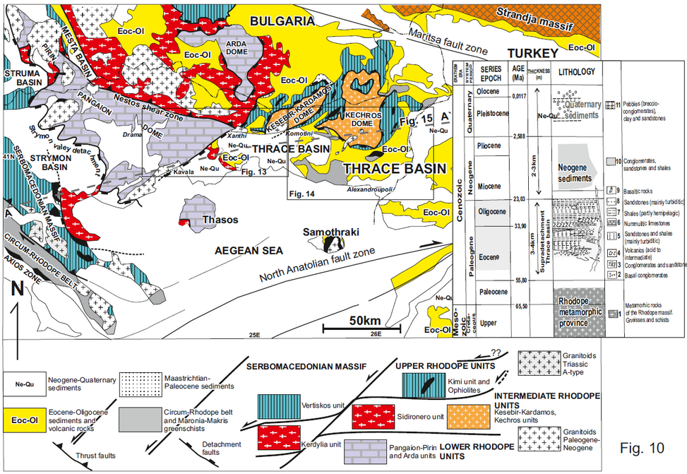 Geological-structural map of the THB